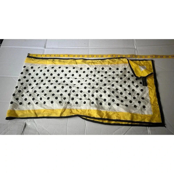 Carolina Herrera long rectangular Polka Dots 100%silk scarf - Picture 12 of 12